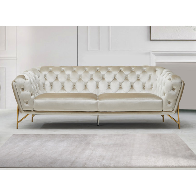 VIG Furniture Stella 3 Piece Velvet Living Room Set Wayfair Canada